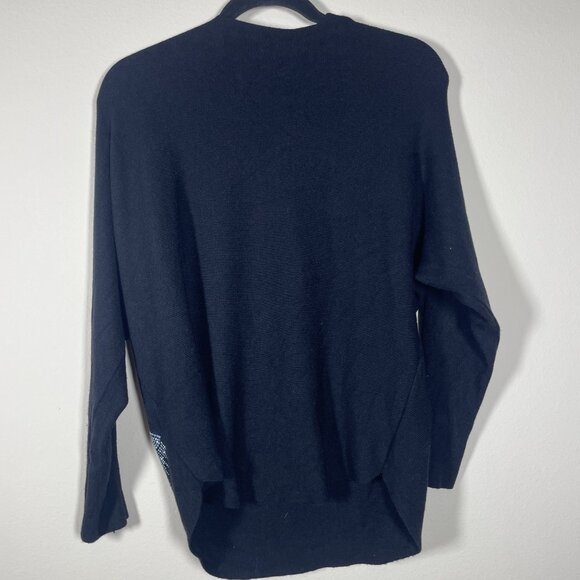Liv Milano Women's Black Silver Studded Sweater Top Super Soft Large Evening! - Picture 5 of 5